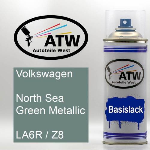 Volkswagen, North Sea Green Metallic, LA6R / Z8: 400ml Sprühdose, von ATW Autoteile West.